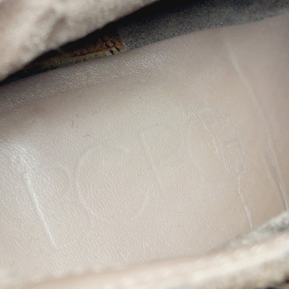 BCBG Tan Leather Block High Heels Buckle Ankle Boots V674 - Picture 10 of 13